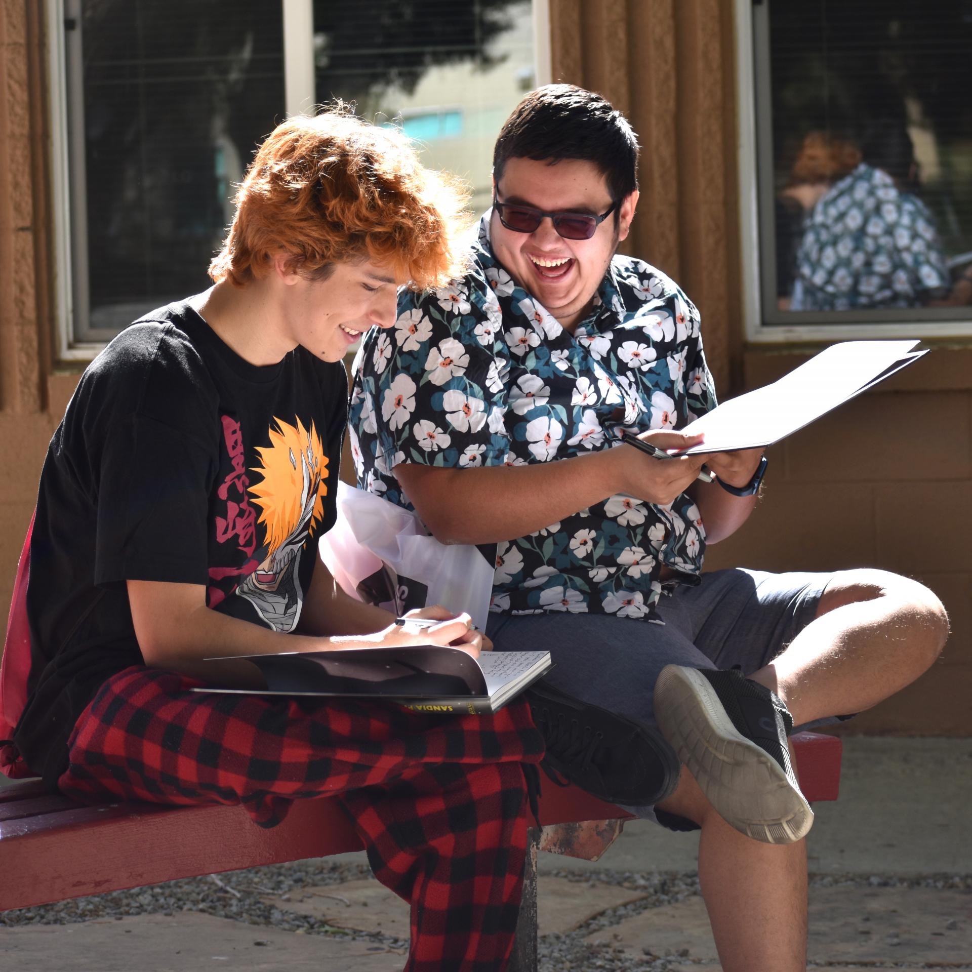 Yearbook Day  On Yearbook Day, every student receives a yearbook and enjoys food and outdoor fun while they peruse the publication and spend time gathering signatures from friends and faculty.